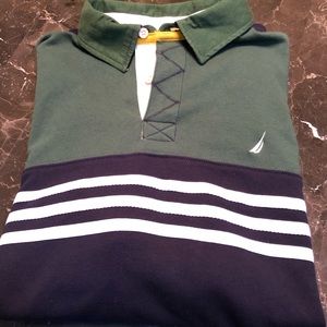 Men’s Nautica Long Sleeve Polo Shirt. SZ XL.